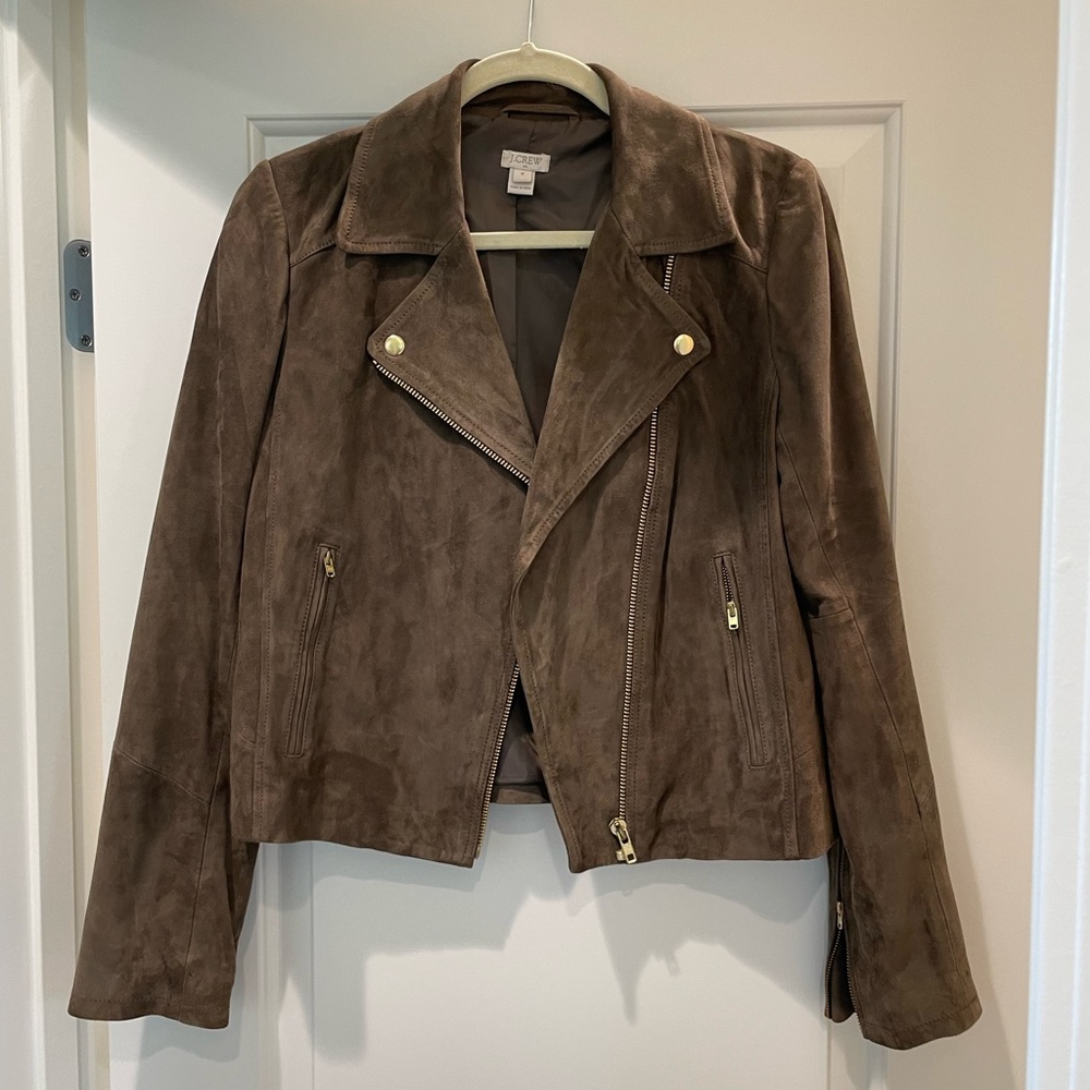 J Crew Suede Moto Jacket